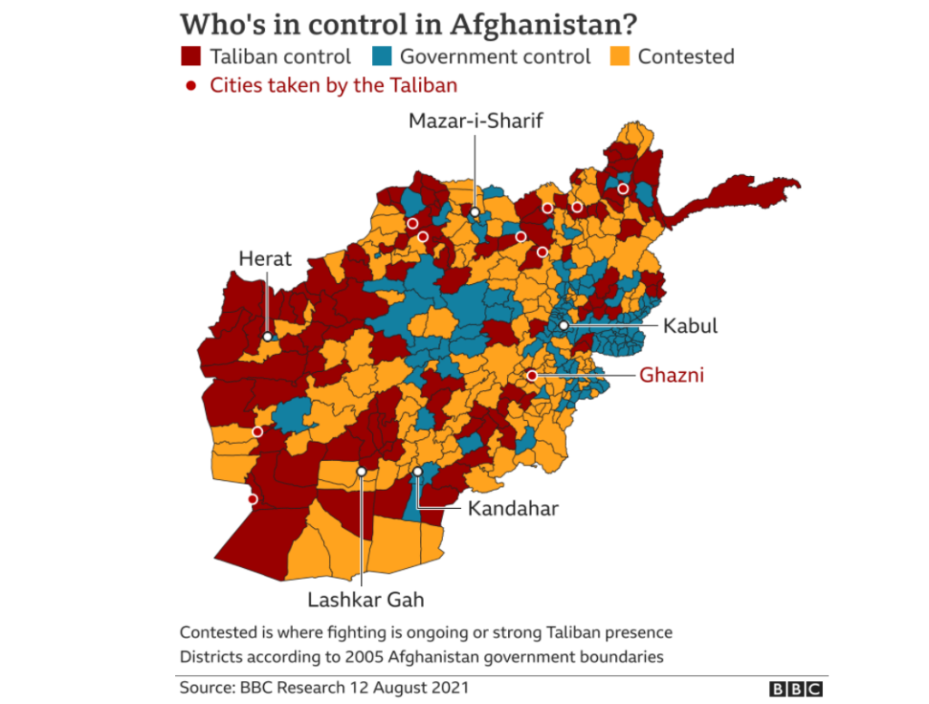 Screen Grab BBC Afghan Conflicts 8-2021
