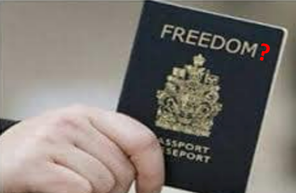 Freedom passport questionmark