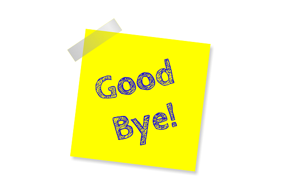 Good Bye Image by S K from Pixabay