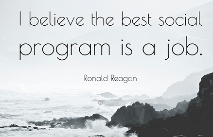 Ronald Reagan Best Social Program is a Job Quotefancy-69125-3840x2160