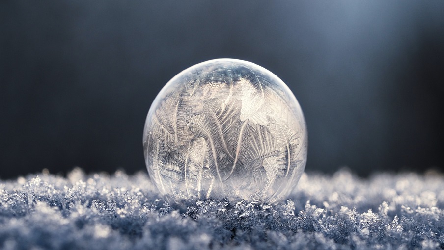 Ice frozen bubble Photo by Aaron Burden on Unsplash