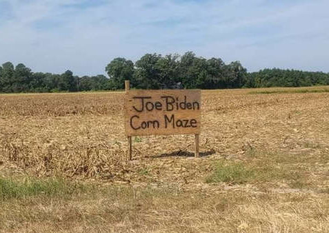 Joe Biden Corn Maze - Image Credit Reddit