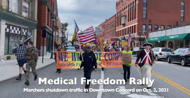 Medical Freedom March Oct 2 2021 Concord NH