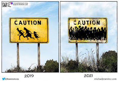 illegals crossing signs