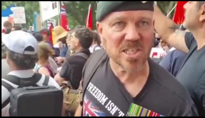 Australia-protest-soldier Rumble screenshot
