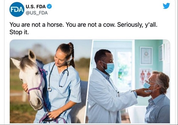 fda tweet Ivermectin is horse medicine