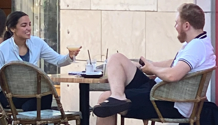 AOC in Miami- cocktails and maskless in public.