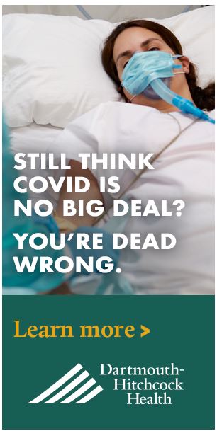 Dartmouth-Hitchcock COVID Dead wrong ad in UL