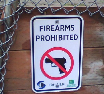 Firearms Prohibited sign The GunPoint
