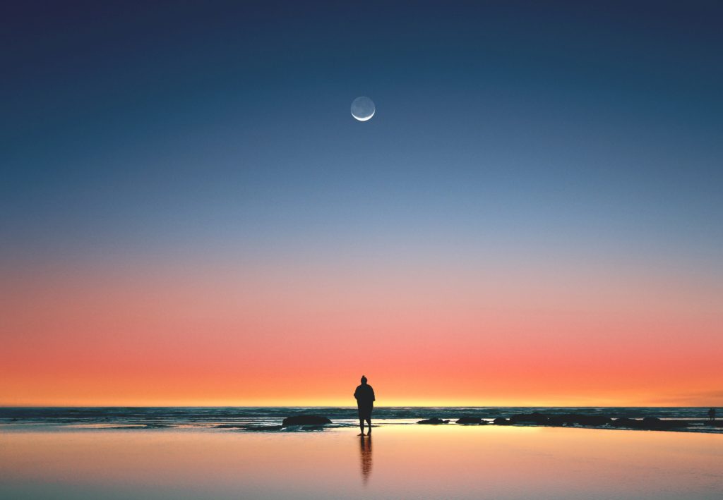 alone beach sky moon original Photo by Jordan Steranka on Unsplash