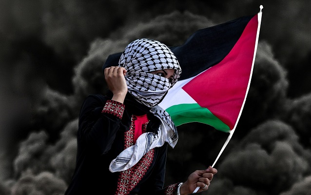 Woman Palestinian flag jihad pixaby