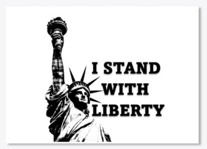 I stand with Liberty sticker