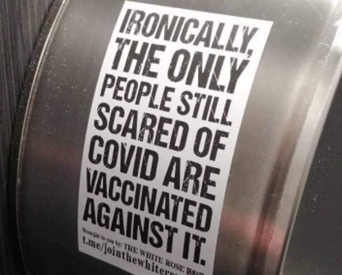 The only people scared of covid are vacciinated