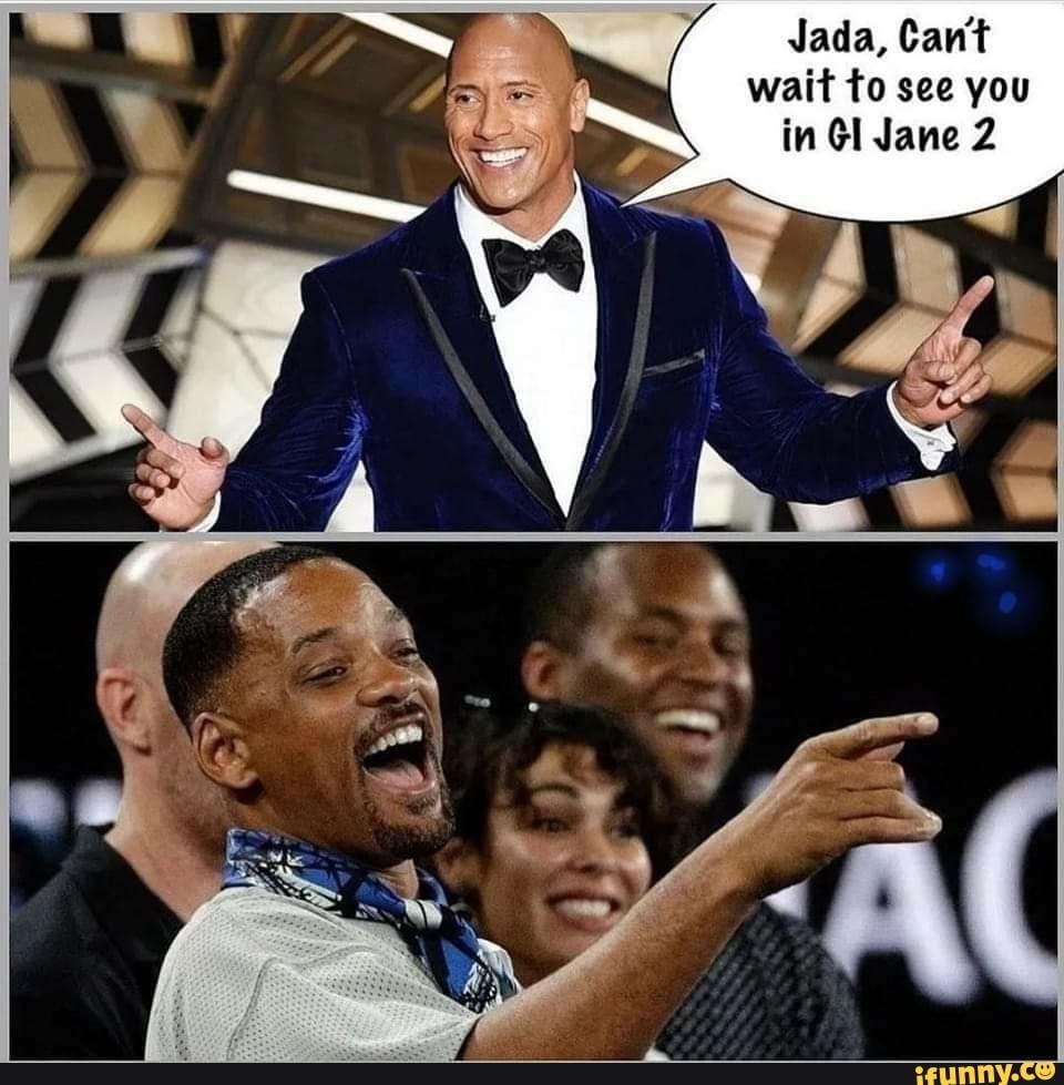Will Smith Oscars Jada MemeTHe Rock