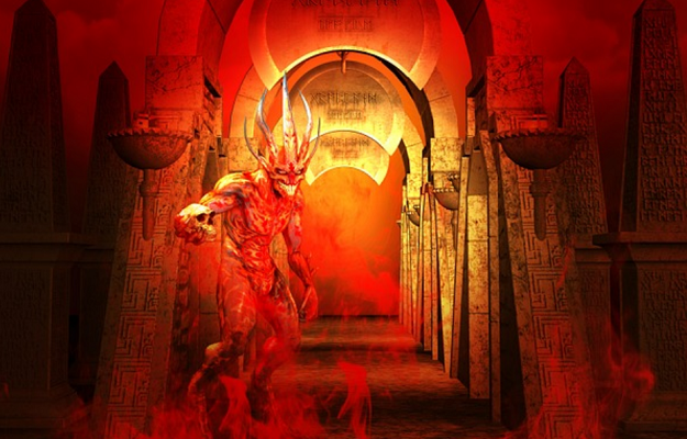 Hell Deamon firey damnation - original image by mkweb2 Pixaby