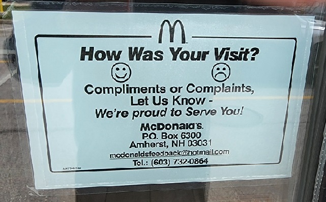 MDs Complaint sign