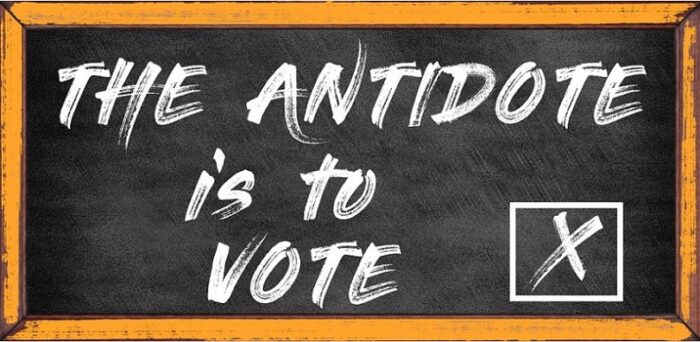 The Antidote is to vote Pixabay bluebudgie