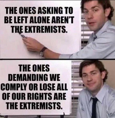 Leave us alone Liberal Logic 101 meme