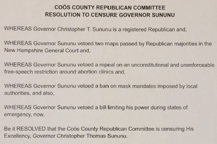 Resolution June 17 2022 Coos County Republican Committee