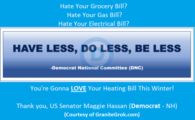Have Less thank you Maggie Hassan Heating Bill