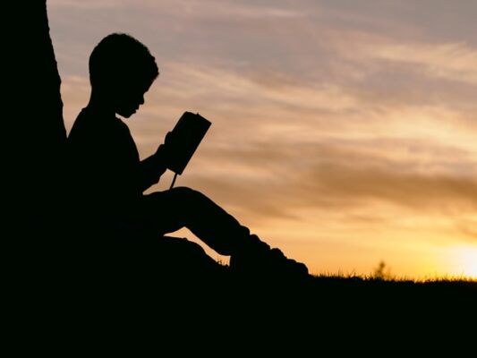 Reading education sunset Photo by Aaron Burden on Unsplash