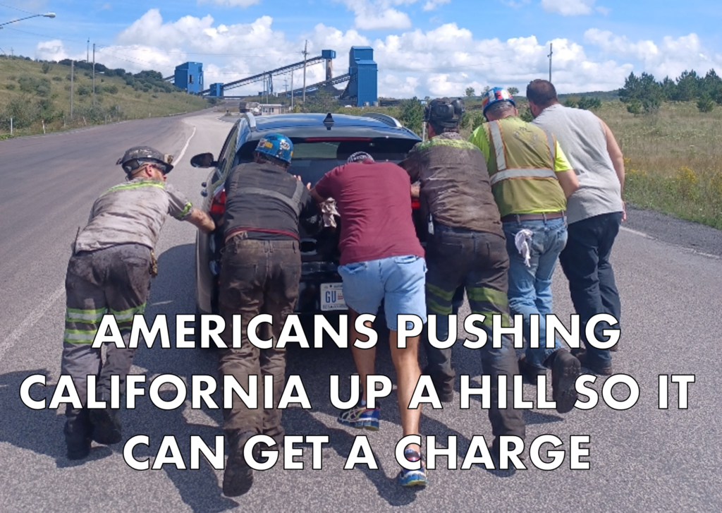 Americans pushing california (coal miners) meme