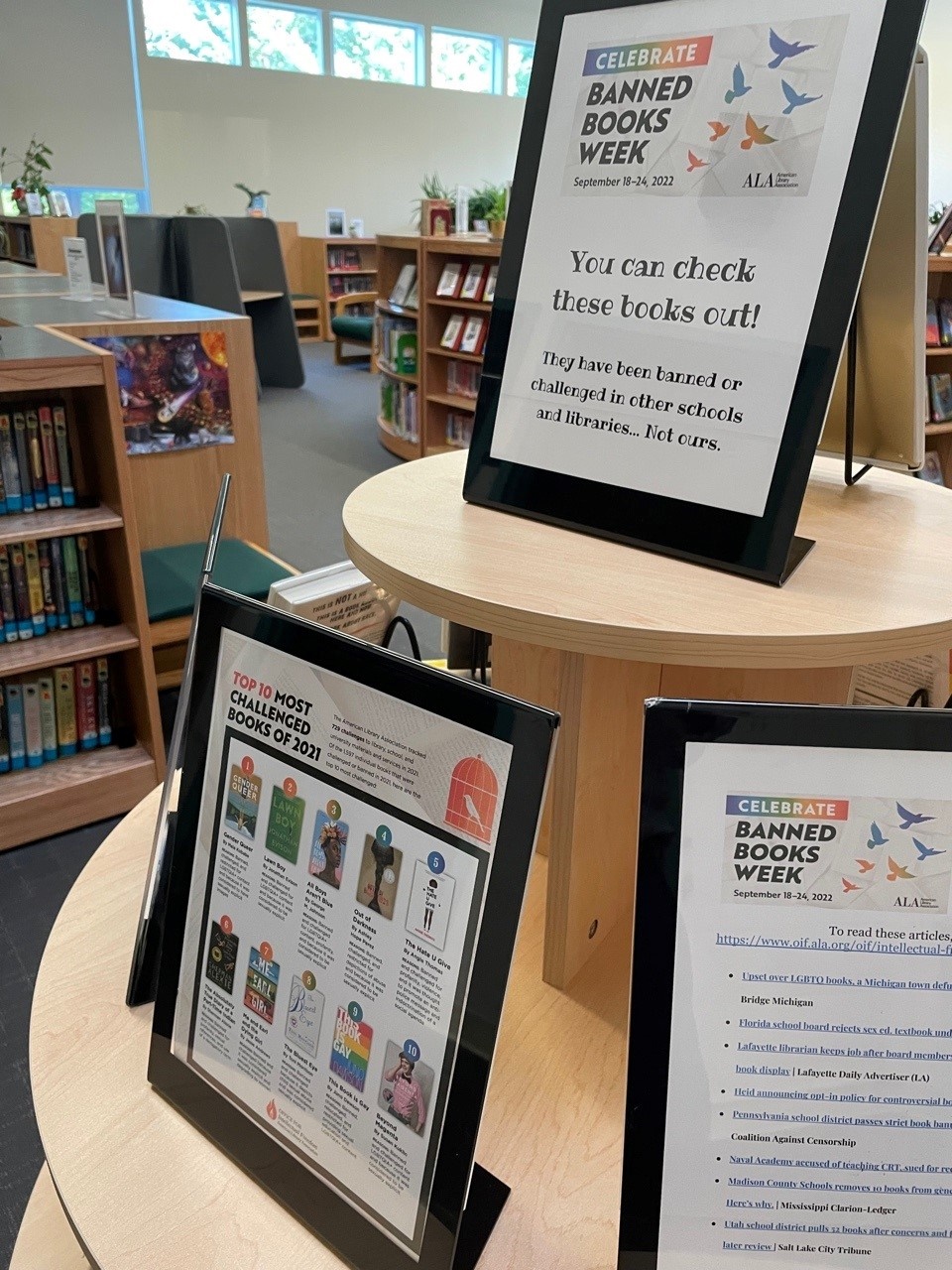 Hanover Richmond Middle School Banned Books Week