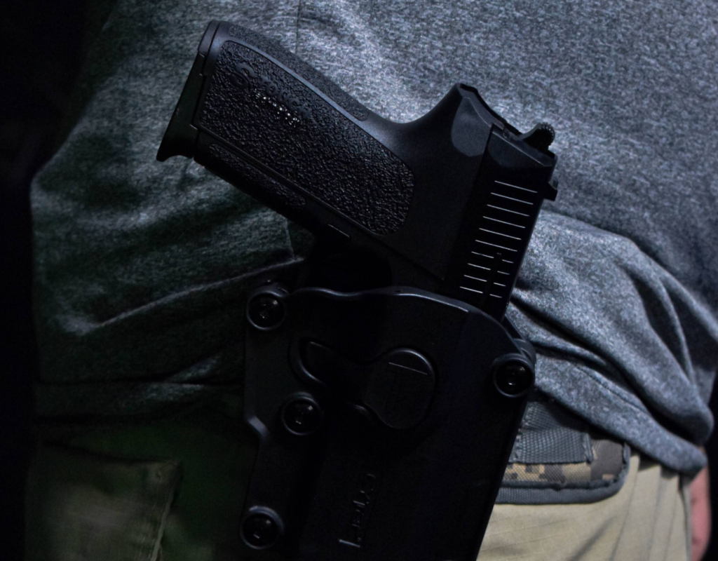 Sidearm pistol handgun holster open carry