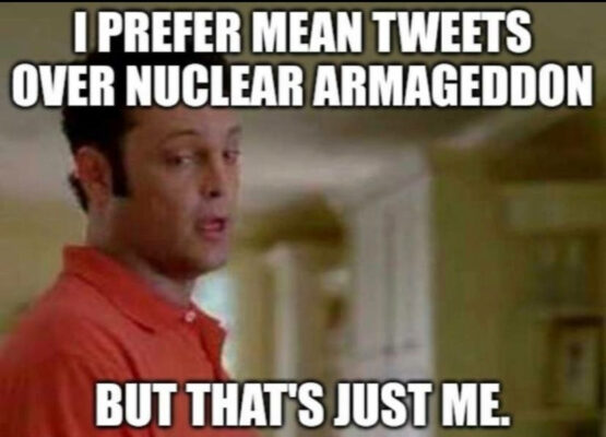 mean tweets over nuclear armageddon