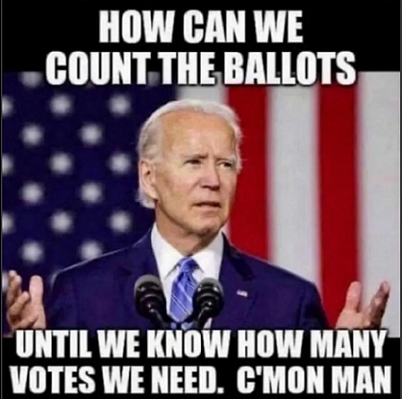Biden need to know how many votes we need Powerline meme