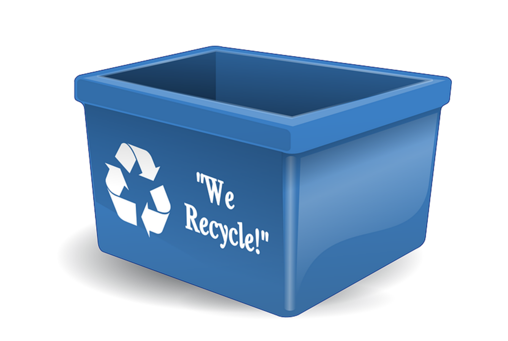 We recycle - recycling bin