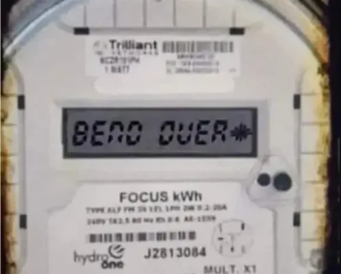 checking the electric meter