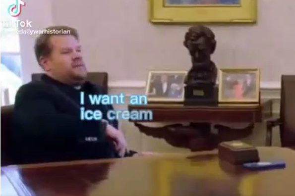 James Cordon in the oval office - i want an icecream