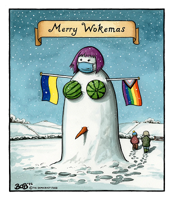 Merry Wokemas LGBT Trans snowperson ukraine