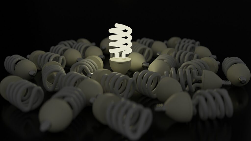 CFL Compact Flourescent light bulb