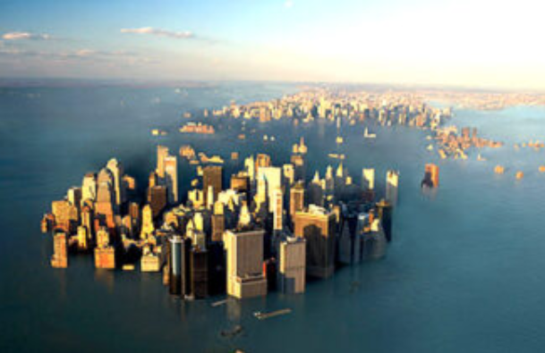 Manhattan underwater scary fake photo