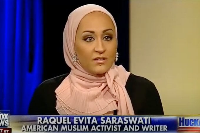 Raquel Evita Saraswati Queer Muslim Arab Latina Activist is a european white chick