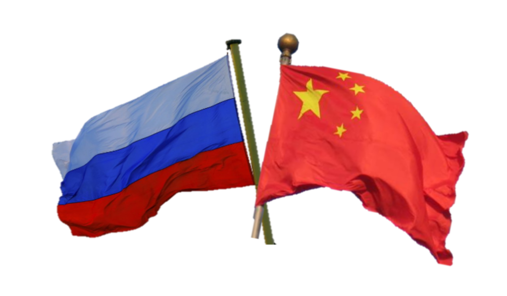 Russian and Chinese FLags