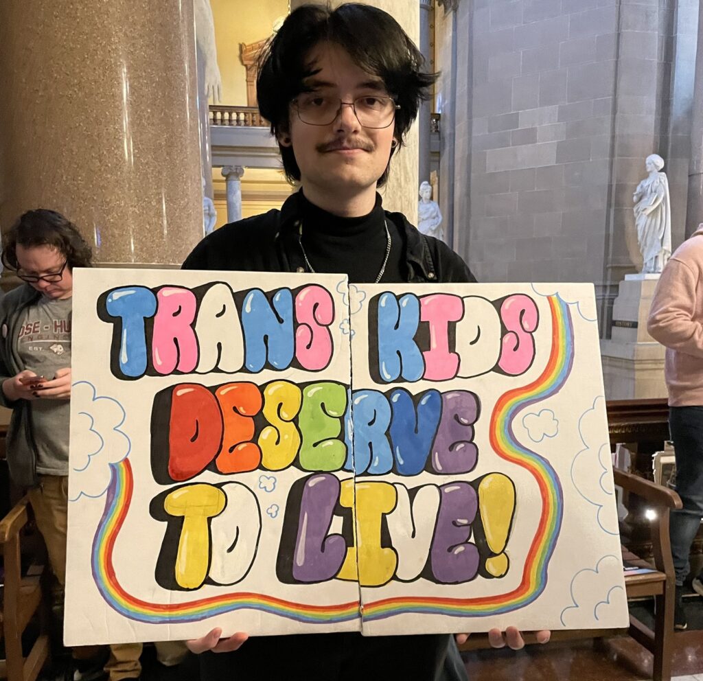 aclu colorful sign trans kid deserve to live