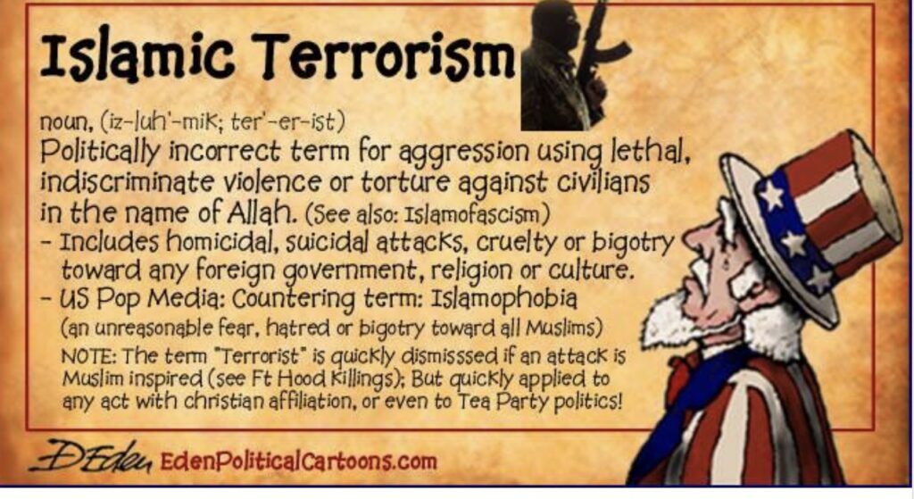 Islamic terrorisn definitions cartoon