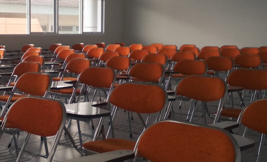 empty chairs classroom